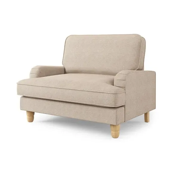 Snuggle Chair with Fixed Back - Linen, Fabric