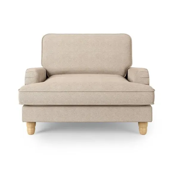 Snuggle Chair with Fixed Back - Linen, Fabric