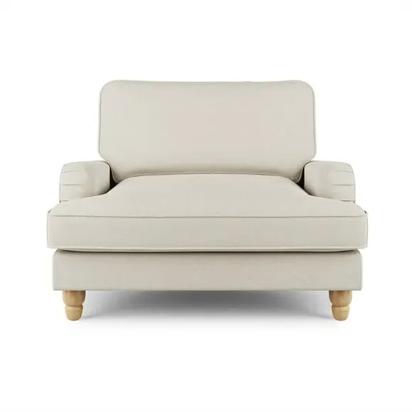 Snuggle Chair with Fixed Back - Natural, Fabric