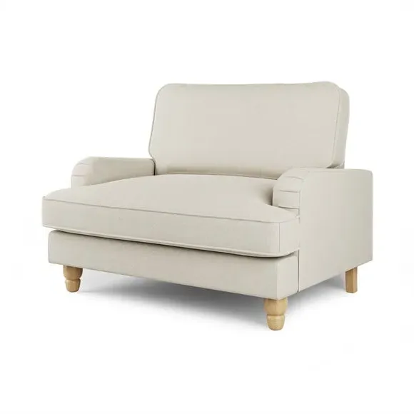 Snuggle Chair with Fixed Back - Natural, Fabric