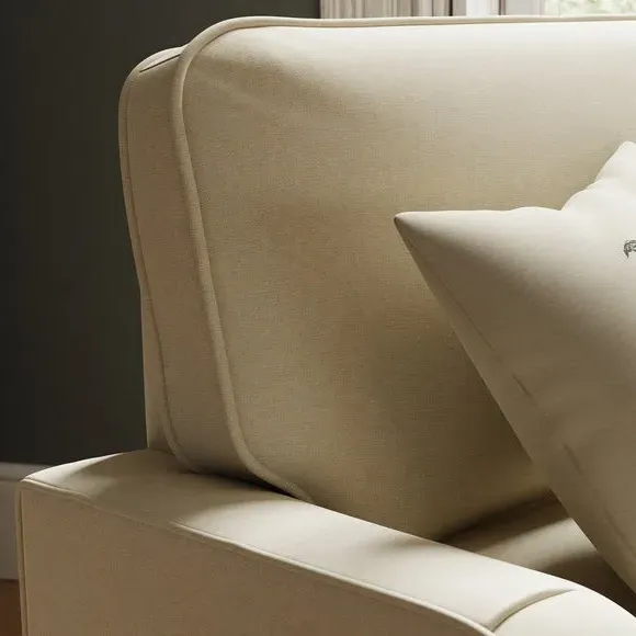Snuggle Chair with Fixed Back - Natural, Fabric