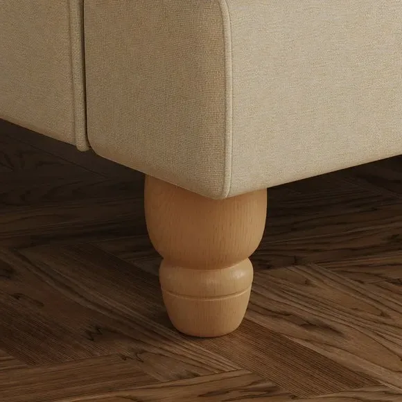 Snuggle Chair with Fixed Back - Natural, Fabric
