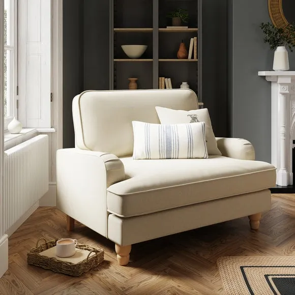 Snuggle Chair with Fixed Back - Natural, Fabric image