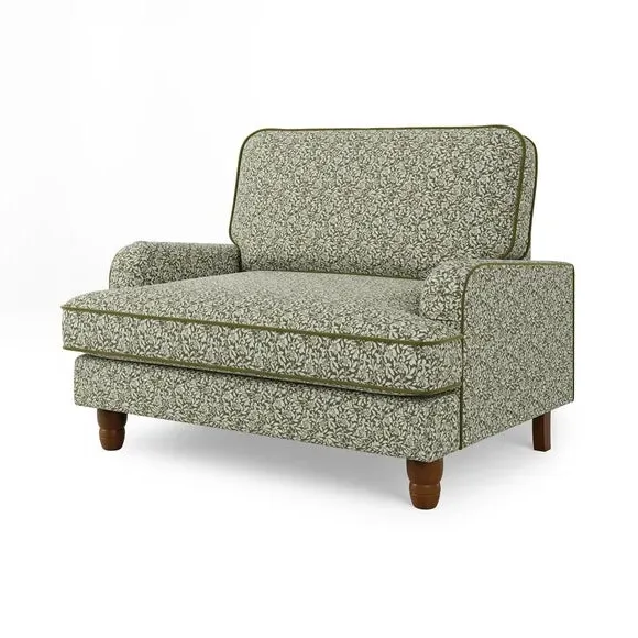 Snuggle Chair with Fixed Back - Olive, Fabric