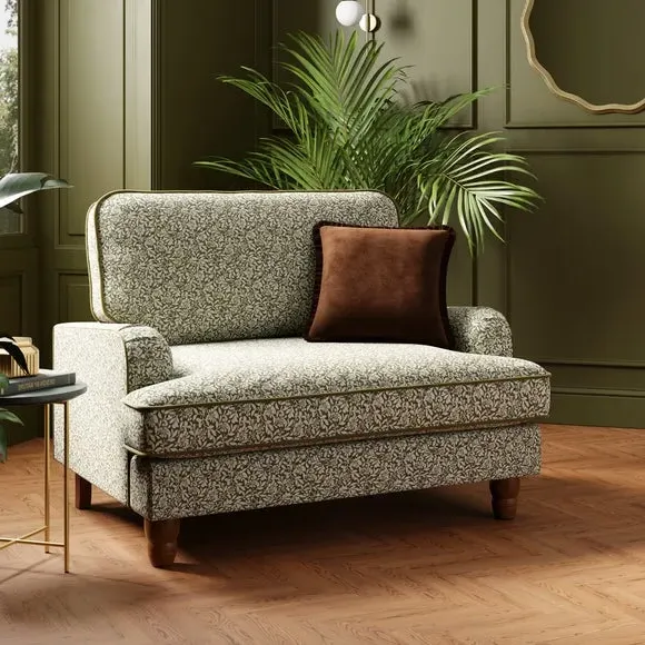 Snuggle Chair with Fixed Back - Olive, Fabric image