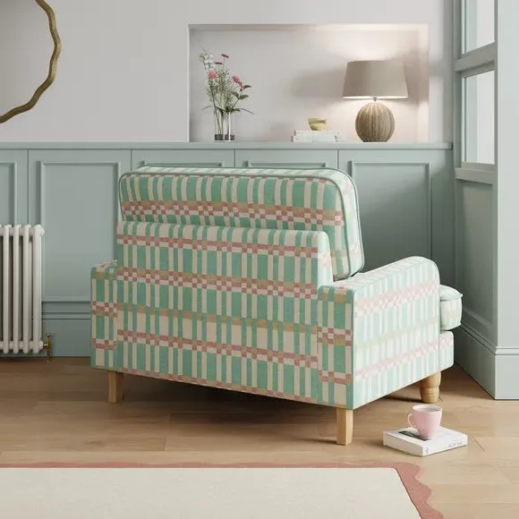 Snuggle Chair with Fixed Back - Teal, Woven