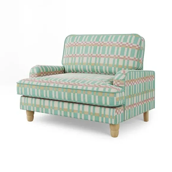 Snuggle Chair with Fixed Back - Teal, Woven