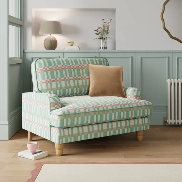 Snuggle Chair with Fixed Back - Teal, Woven image