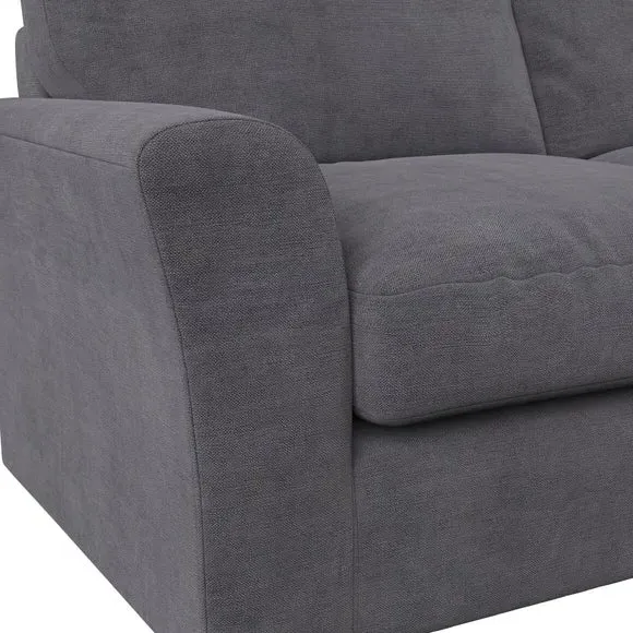 Snuggle Chair with Flared Arms - Grey, Chenille