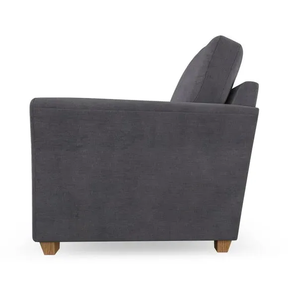 Snuggle Chair with Flared Arms - Grey, Chenille