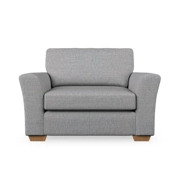 Snuggle Chair with Flared Arms - Silver, Weave