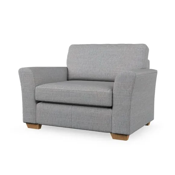 Snuggle Chair with Flared Arms - Silver, Weave