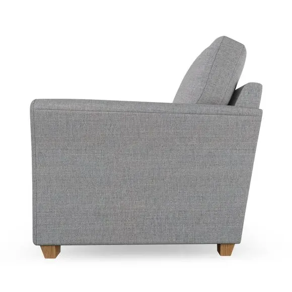 Snuggle Chair with Flared Arms - Silver, Weave