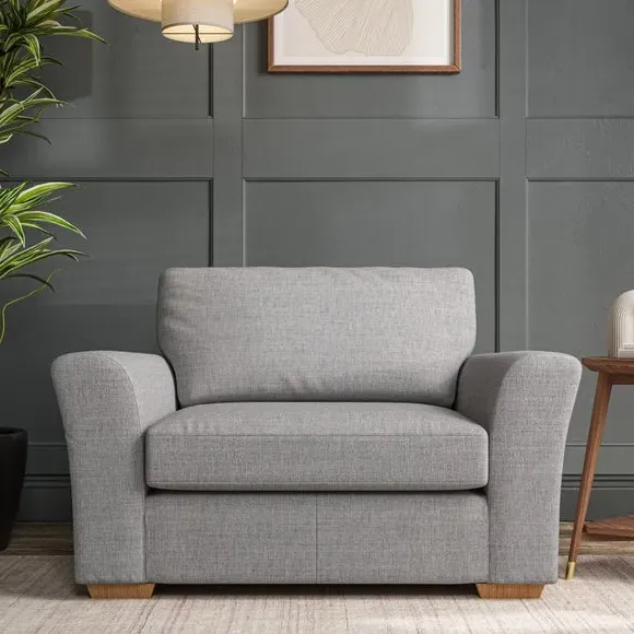 Snuggle Chair with Flared Arms - Silver, Weave