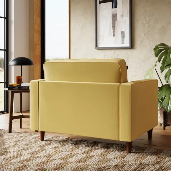 Snuggle Chair with Foam Cushion - Gold, Velvet