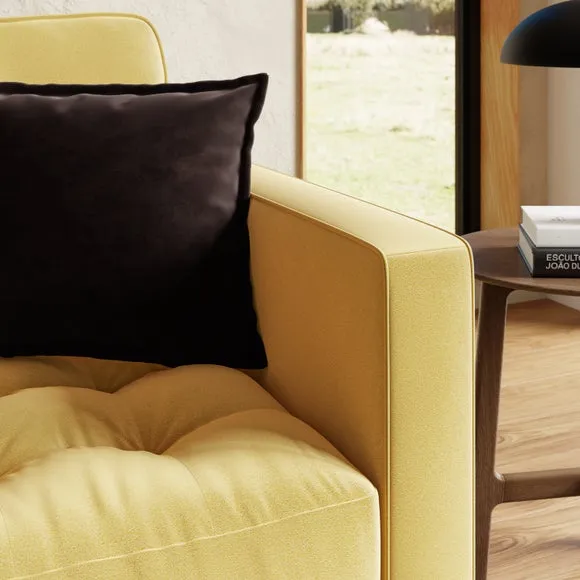 Snuggle Chair with Foam Cushion - Gold, Velvet