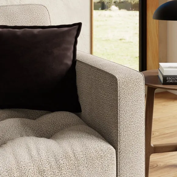 Snuggle Chair with Foam Cushions - Natural, Boucle