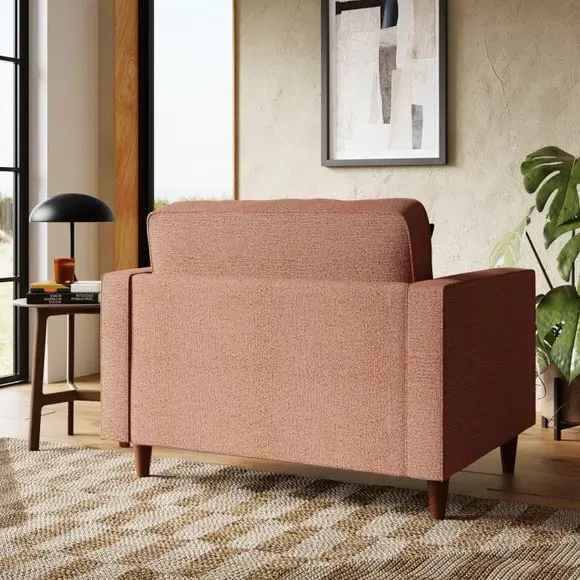 Snuggle Chair with Foam Cushions - Orange, Boucle