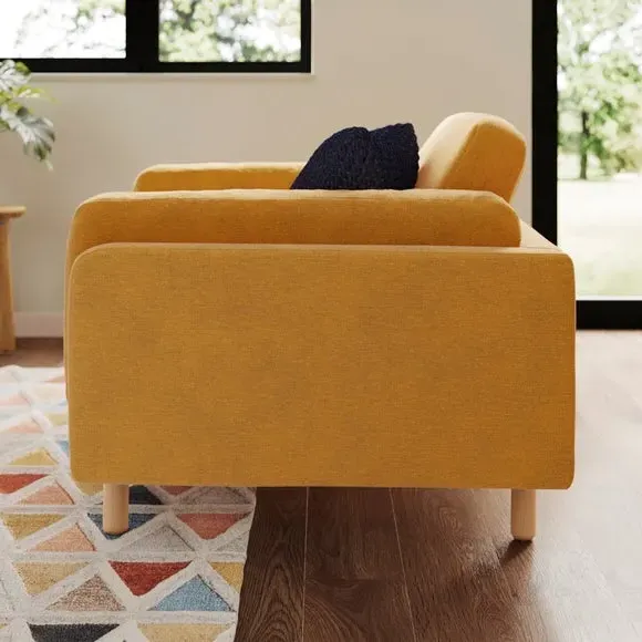 Snuggle Chair with Foam Filling - Gold, Chenille