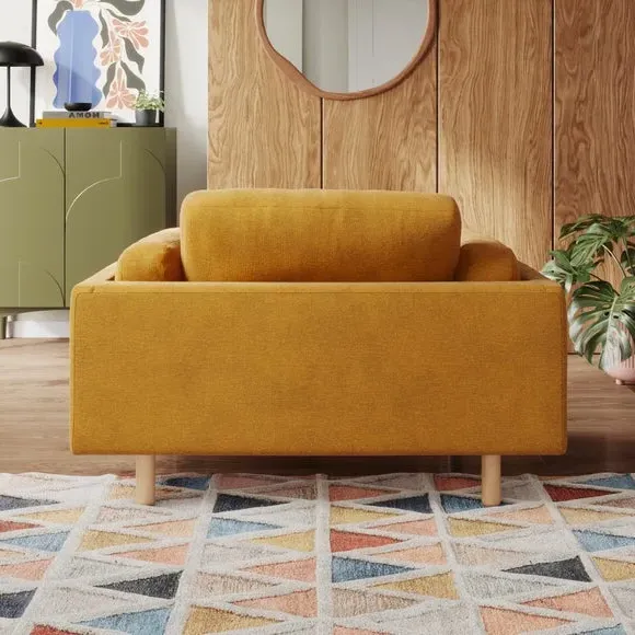 Snuggle Chair with Foam Filling - Gold, Chenille