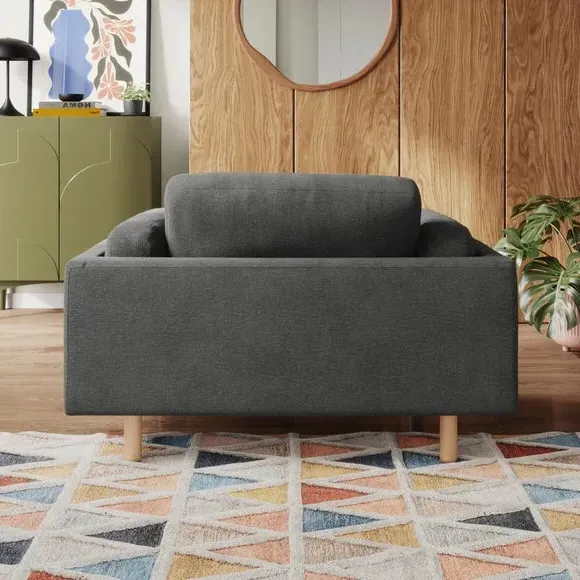 Snuggle Chair with Foam Filling - Graphite, Chenille