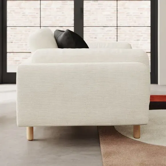 Snuggle Chair with Foam Filling - Ivory, Woven