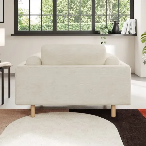 Snuggle Chair with Foam Filling - Ivory, Woven