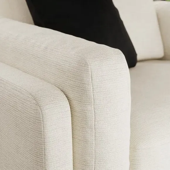Snuggle Chair with Foam Filling - Ivory, Woven