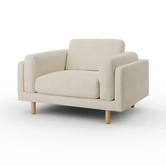 Snuggle Chair with Foam Filling - Ivory, Woven