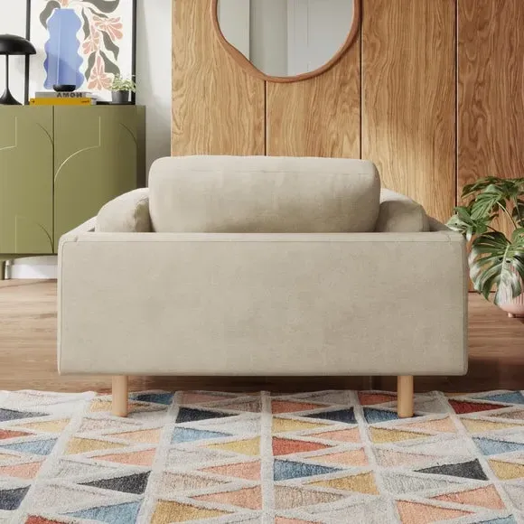 Snuggle Chair with Foam Filling - Natural, Chenille