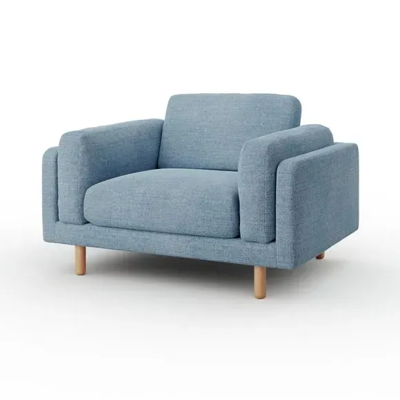 Snuggle Chair with Foam Filling - Navy, Woven