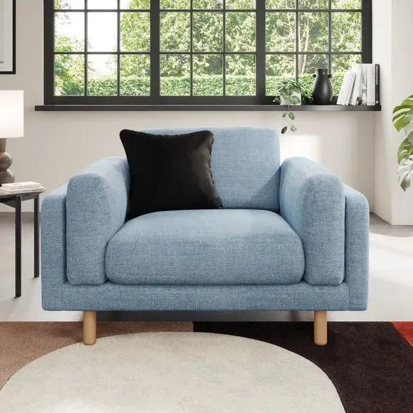 Snuggle Chair with Foam Filling - Navy, Woven