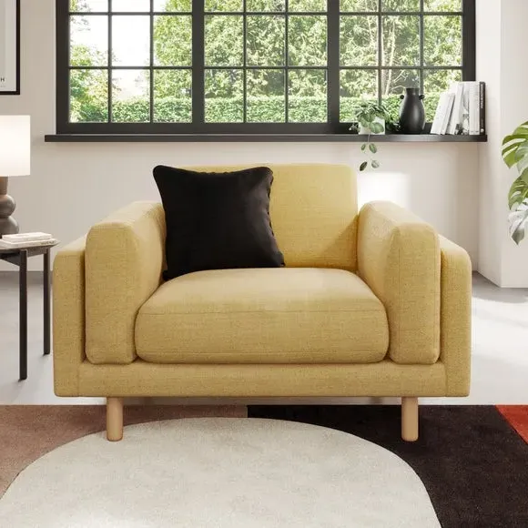 Snuggle Chair with Foam Filling - Ochre, Woven