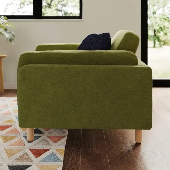 Snuggle Chair with Foam Filling - Olive, Chenille
