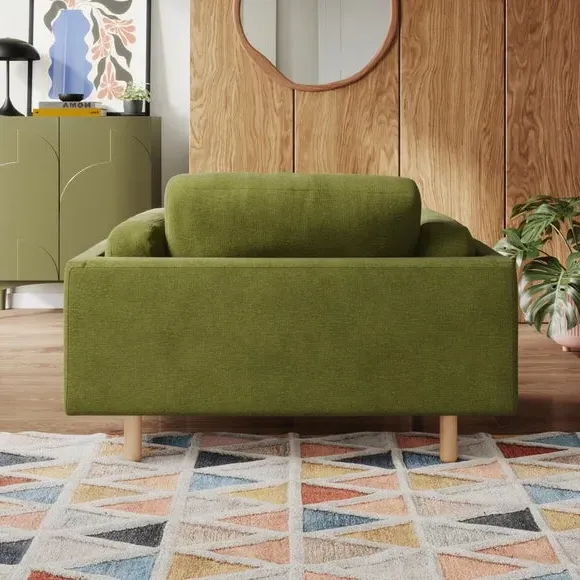 Snuggle Chair with Foam Filling - Olive, Chenille