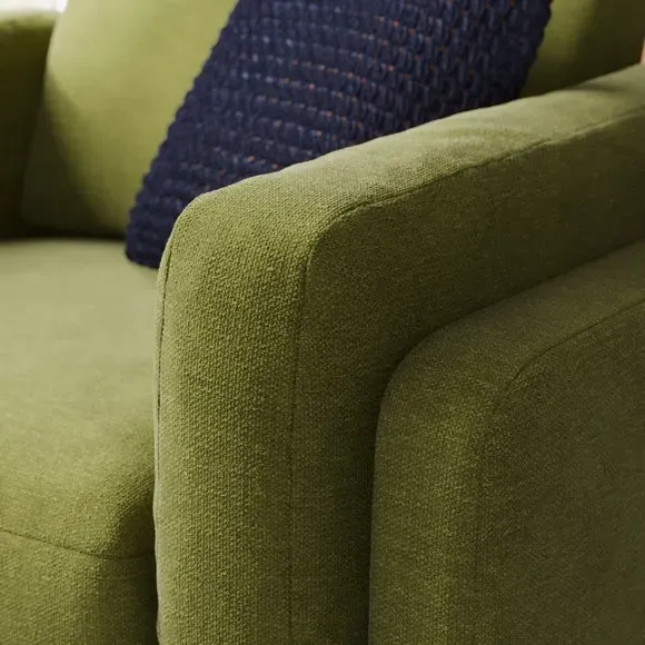 Snuggle Chair with Foam Filling - Olive, Chenille