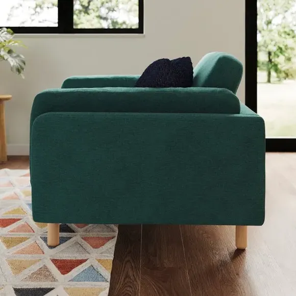 Snuggle Chair with Foam Filling - Peacock, Chenille
