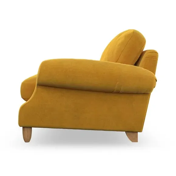 Snuggle Chair with High Back - Gold, Velvet