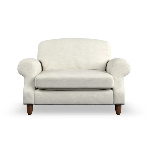Snuggle Chair with High Back - Ivory, Fabric
