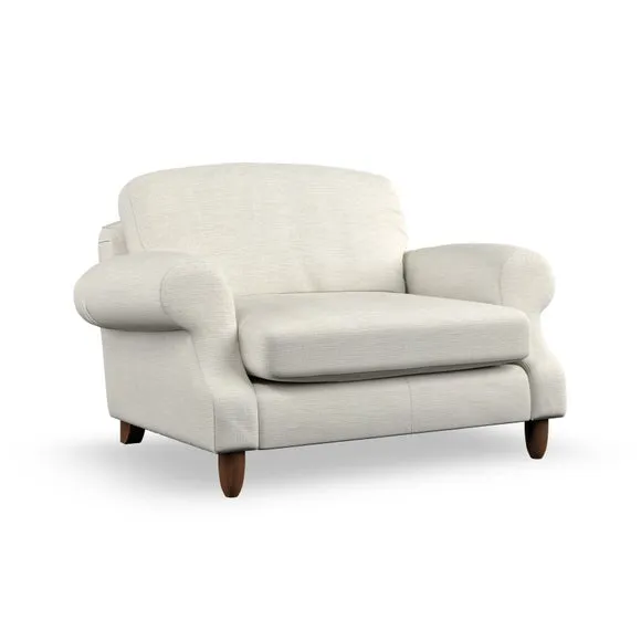Snuggle Chair with High Back - Ivory, Fabric