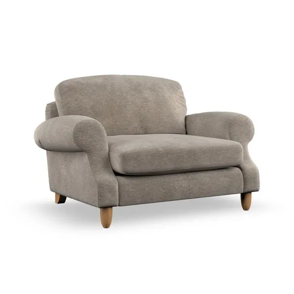 Snuggle Chair with High Back - Mushroom, Chenille