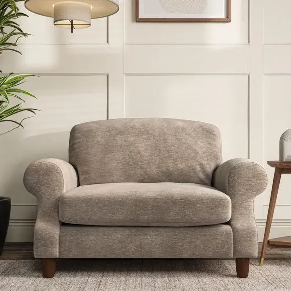 Snuggle Chair with High Back - Mushroom, Chenille