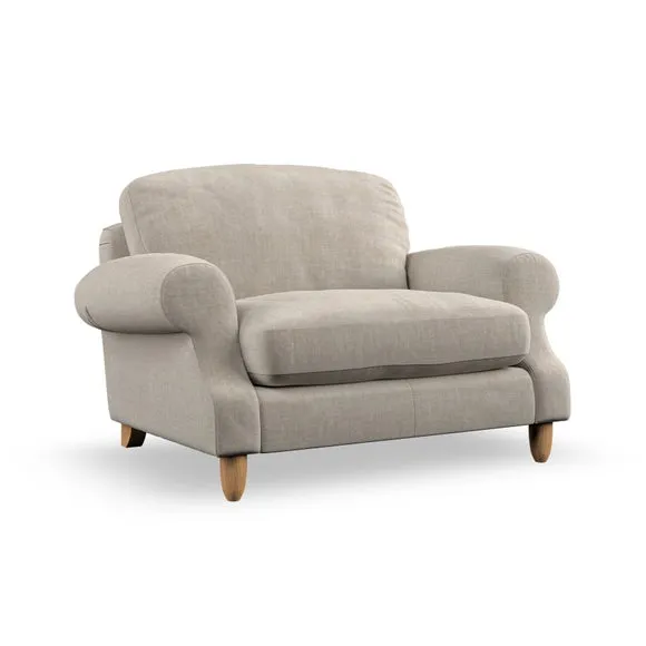 Snuggle Chair with High Back - Natural, Chenille