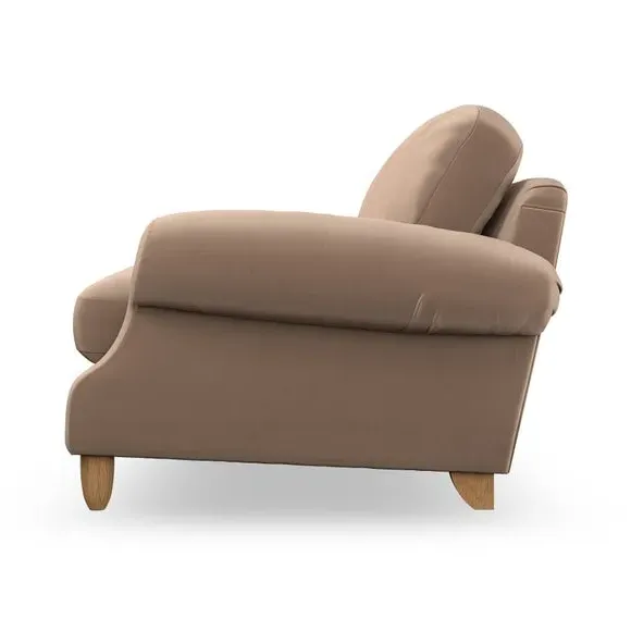 Snuggle Chair with High Back - Taupe, Velvet