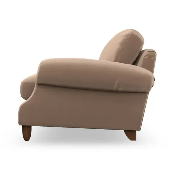 Snuggle Chair with High Back - Taupe, Velvet
