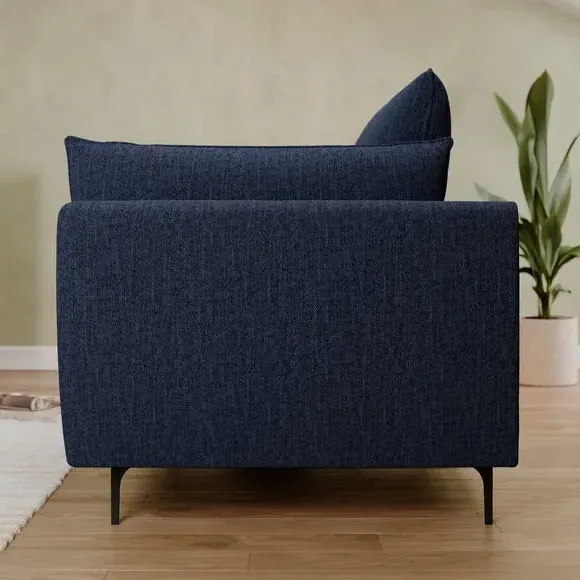 Snuggle Chair with Knife Edge Cushions - Navy
