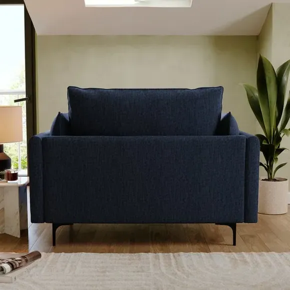Snuggle Chair with Knife Edge Cushions - Navy
