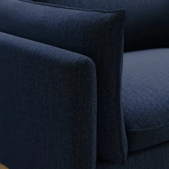 Snuggle Chair with Knife Edge Cushions - Navy