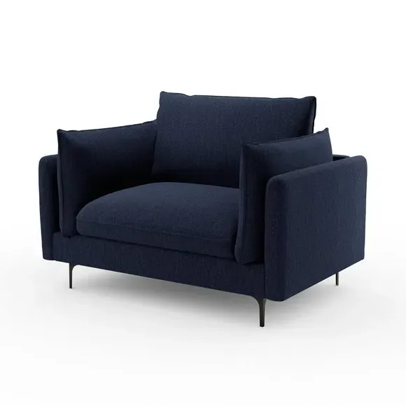 Snuggle Chair with Knife Edge Cushions - Navy