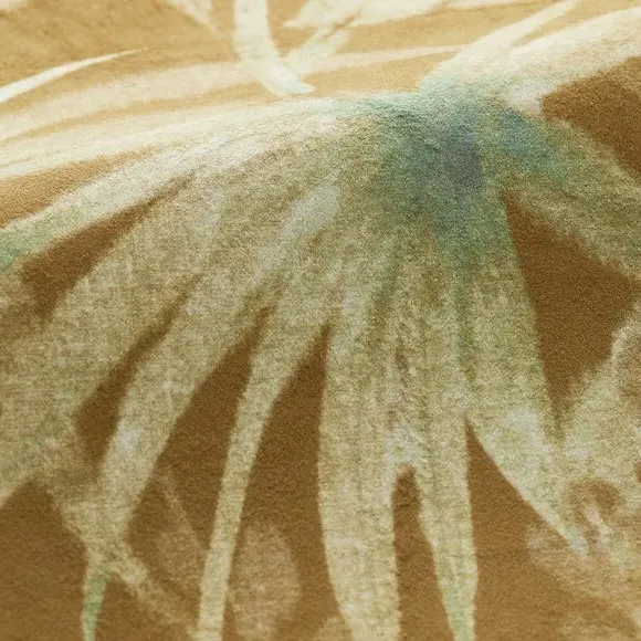 Snuggle Chair with Palm Pattern - Green, Velvet
